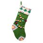 Christmas Pom Pom Stocking – Festive Knitted Stocking With Pom Pom Garland, thumbnail 2 of 5