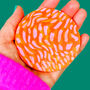 Orange Abstract Pocket Mirror, thumbnail 3 of 5