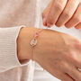 Initial And Birthstone Bracelet Rose Gold Plated, thumbnail 1 of 7