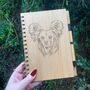 Personalised Chinese Crested Dog Engraved Notebook, thumbnail 2 of 3