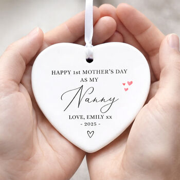 Personalised First Mothers Day As My Nanny Keepsake Ornament, 2 of 3