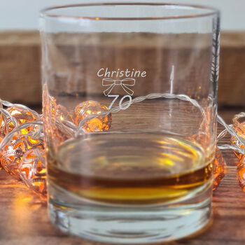 70th Birthday Engraved Whisky Glass, 5 of 11