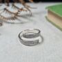 Floral Sterling Silver Adjustable Band Ring, thumbnail 3 of 7