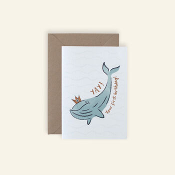 Whale First Birthday Card, 2 of 4