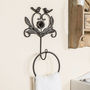 Antique Brown Love Birds Vintage Towel Ring, thumbnail 1 of 6