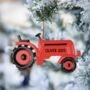 Personalised Red Tractor Decoration, thumbnail 1 of 3