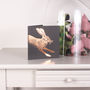 'Here Hare Here' Metallic Foiled Greeting Card, thumbnail 2 of 6