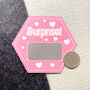Personalised Pink Hexagon Surprise Message Scratchcard, thumbnail 2 of 2