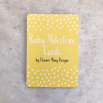 Mustard Yellow Baby Milestone Cards, 3 of 5