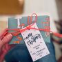 10 Personalised 'Merry Christmas' Christmas Gift Tags, thumbnail 1 of 5