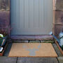 Country Home Stag Head Grey Print Doormat, thumbnail 2 of 4