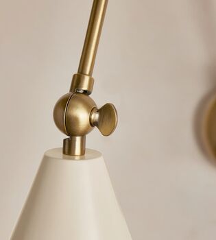 Vincent Wall Light, Cream Shade, 3 of 5