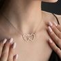 Custom Hearts Necklace With Name In Sterling Silver, thumbnail 1 of 8