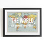 'The World Is Your Oyster' Map Print, thumbnail 1 of 5
