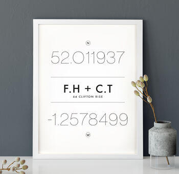 The Coordinates Of Us Personalised Print, 5 of 8
