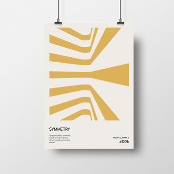Mid Century Architecture Design Symmetry Poster, 2 of 6