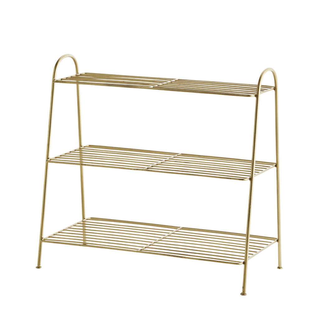 Vintage Brass Shoe Rack By Posh Totty Designs Interiors