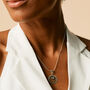 Infinity Universe Moonstone Hammered Silver Necklace, thumbnail 3 of 10