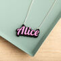 Double Layer Retro Text Name Necklace, thumbnail 1 of 2