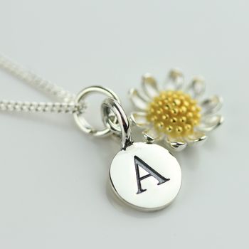 Personalised Sterling Silver Daisy Necklace, 3 of 4