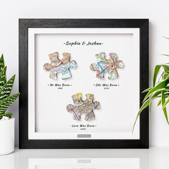 Personalised Linen Anniversary Gift 3D Jigsaw Map Special Occasions Print, 5 of 12