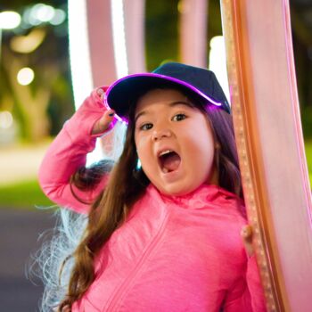 Pink LED Light Up Baseball Cap | Fun For Parties, 5 of 6