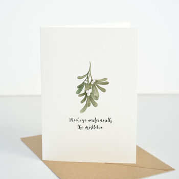 Personalised Mistletoe Christmas Card, 4 of 4
