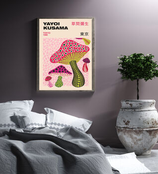 Yayoi Kusuma Pink Mushroom Art Print, 2 of 3