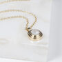 California Cushion Moonstone Gold Plated Necklace, thumbnail 1 of 4