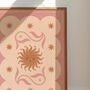 ‘Pastel Sun’, Celestial Soleil Solar Art Print, Bohemian Tarot Zodiac Poster, thumbnail 2 of 2