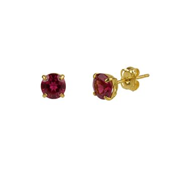 9ct Gold Garnet Stud Earrings, 4 of 4