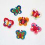 Pack Of Three Felt Butterfly Brooch, thumbnail 3 of 5