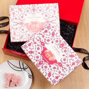 Christmas Pomegranate And Rose Petal Turkish Delight, 4 of 6