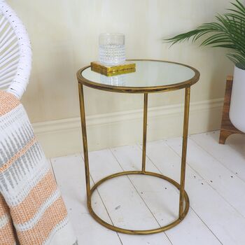 Round Accent Side Table – Brass, 2 of 3