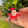 Hand Blown Christmas Tiny Glass Santa, thumbnail 1 of 4