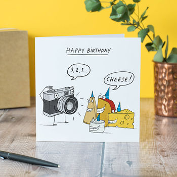 'Three,Two,One Say Cheese' Birthday Card, 2 of 2