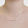 Sterling Silver Abstract Interlinking Bar Necklace, thumbnail 1 of 3