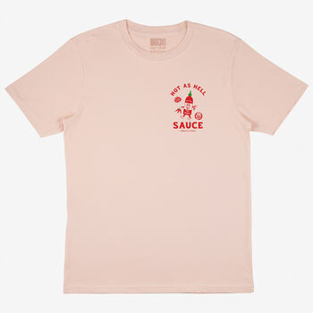 Hot As Hell Sauce Graphic T Shirt In Peach, 2 of 2