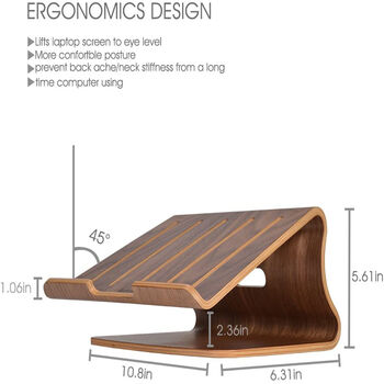 Universal Wooden Laptop Stand Holder, 3 of 8