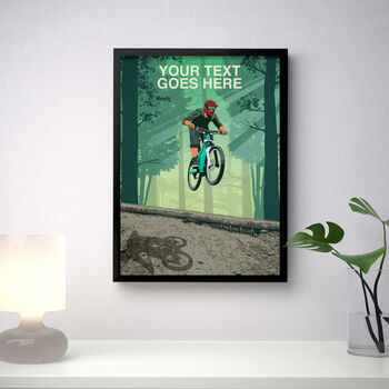 Personalised Mountain Bike Forest Trail Race Poster, 2 of 7
