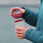Circular Leakproof And Lockable Reusable Cup 12oz Pink, thumbnail 3 of 9