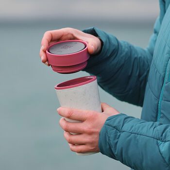 Circular Leakproof And Lockable Reusable Cup 12oz Pink, 3 of 9