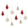 Wooden Trees And Foliage Christmas Hanging Decorations, thumbnail 3 of 3