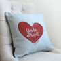 Personalised Watercolour Heart Cushion, thumbnail 4 of 4
