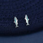 Sterling Silver Sardine Stud Earrings, thumbnail 2 of 11