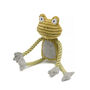 Mutts And Hounds Fredrik Frog Plush Dog Toy, thumbnail 2 of 4