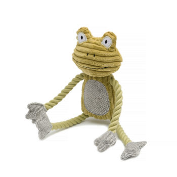Mutts And Hounds Fredrik Frog Plush Dog Toy, 2 of 4