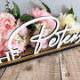 Elegant Custom Wedding Surname Sign For Home Decor, thumbnail 5 of 7