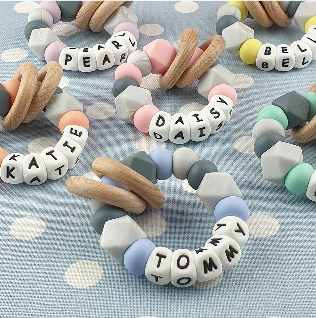 Personalised 2024 baby rattle