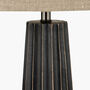 Black Wash Mango Wood Textured Cone Table Lamp, thumbnail 5 of 8